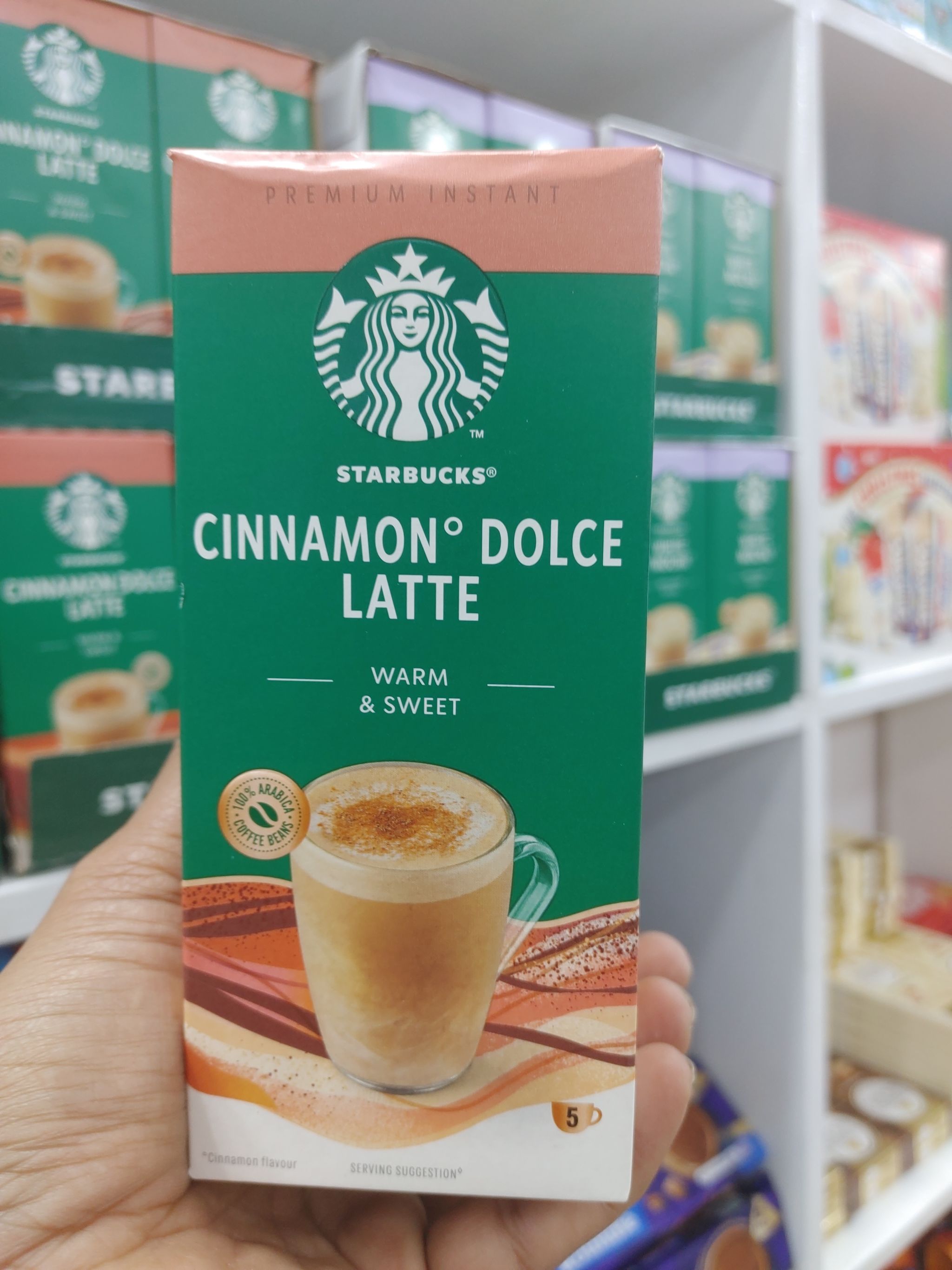 Nestle Starbucks Cinnamon Dolce Latte Warm & Sweet (5 X 23.5G) 117.5G - Ground, Box, 117.5 G_0