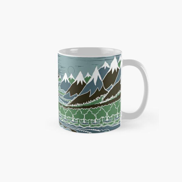 Forest mountain path in the style of J.R.R.Tolkien Coffee Mug_0