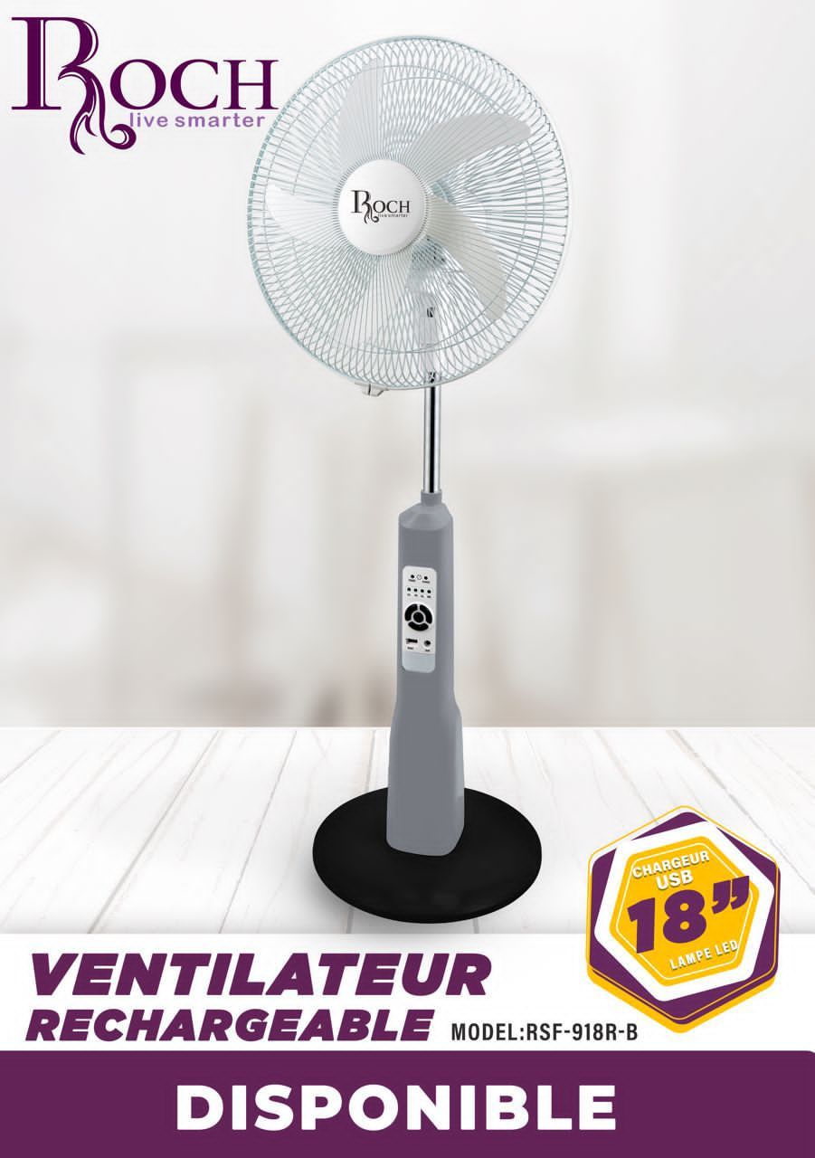 Ventilateur Rechargeable Roch 18"_0