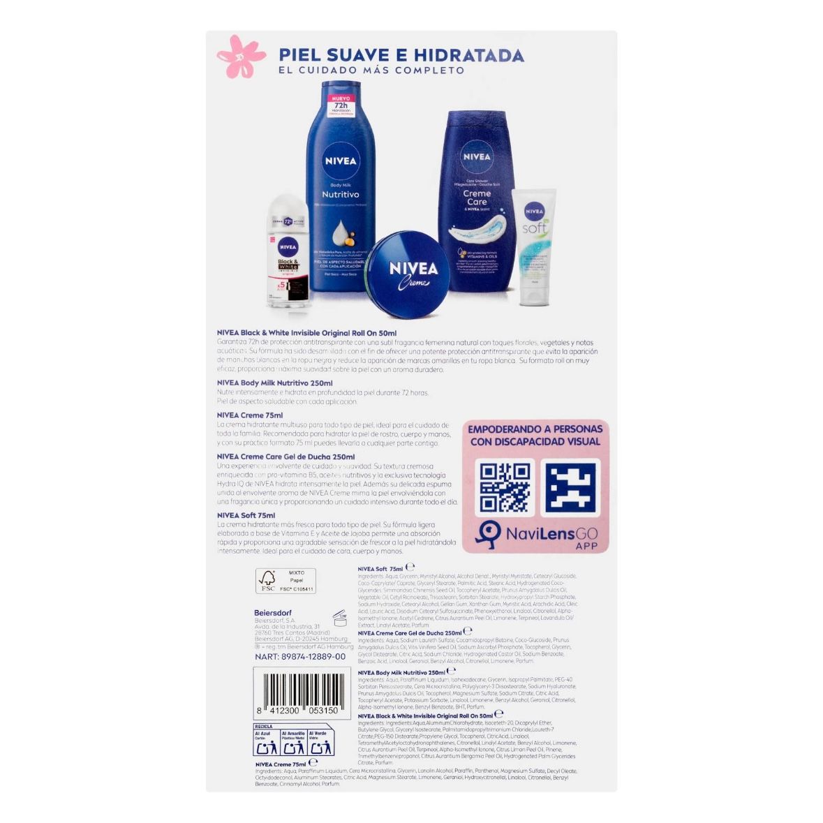 Pack de cuidado corporal para mujer Nivea_1