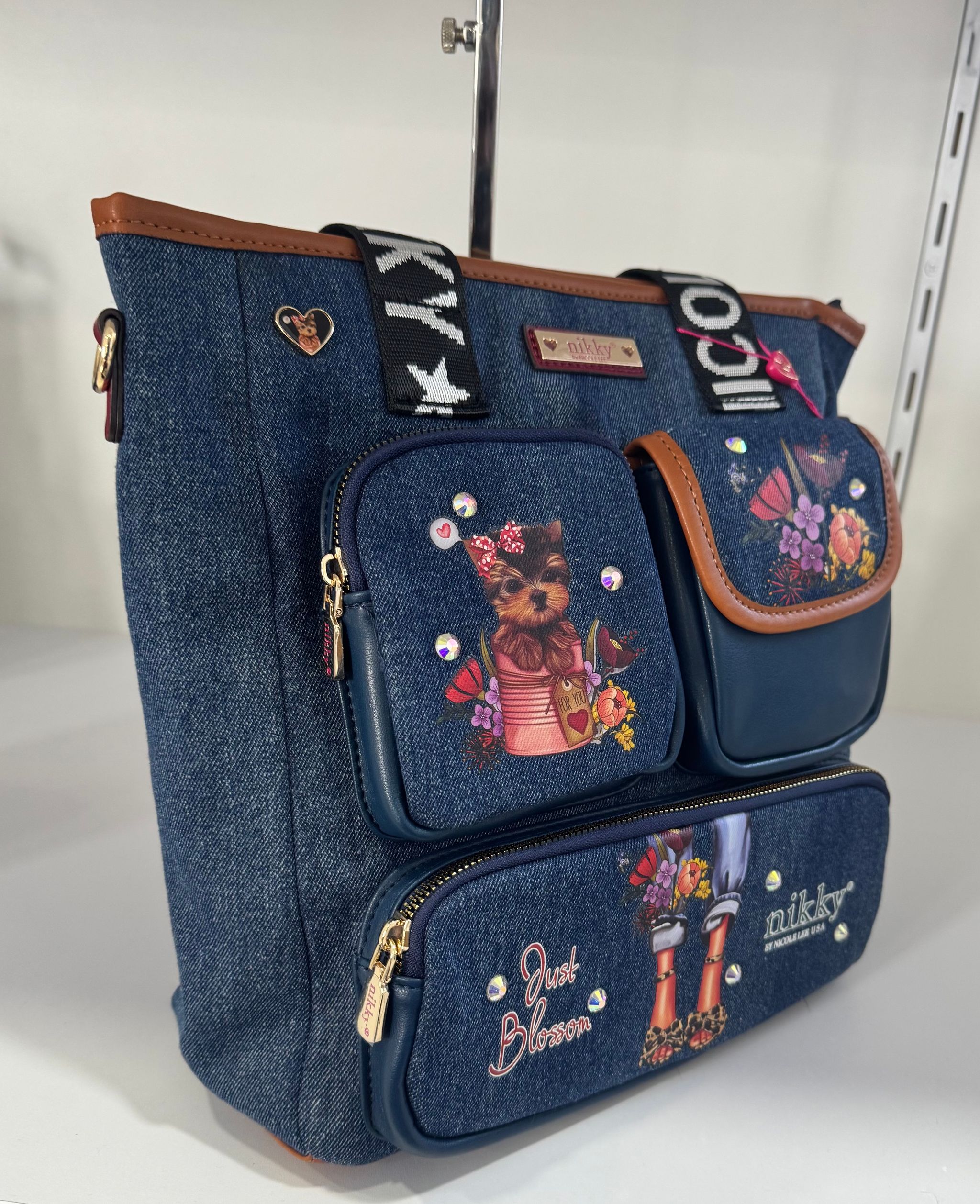 Nikky Denim handbag with 3 pocket_1