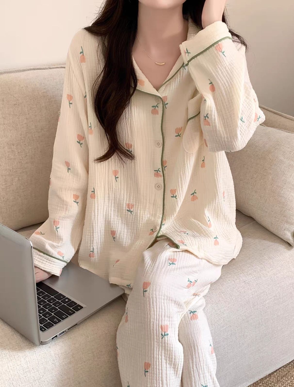 Tulip long sleeves pajama set_6