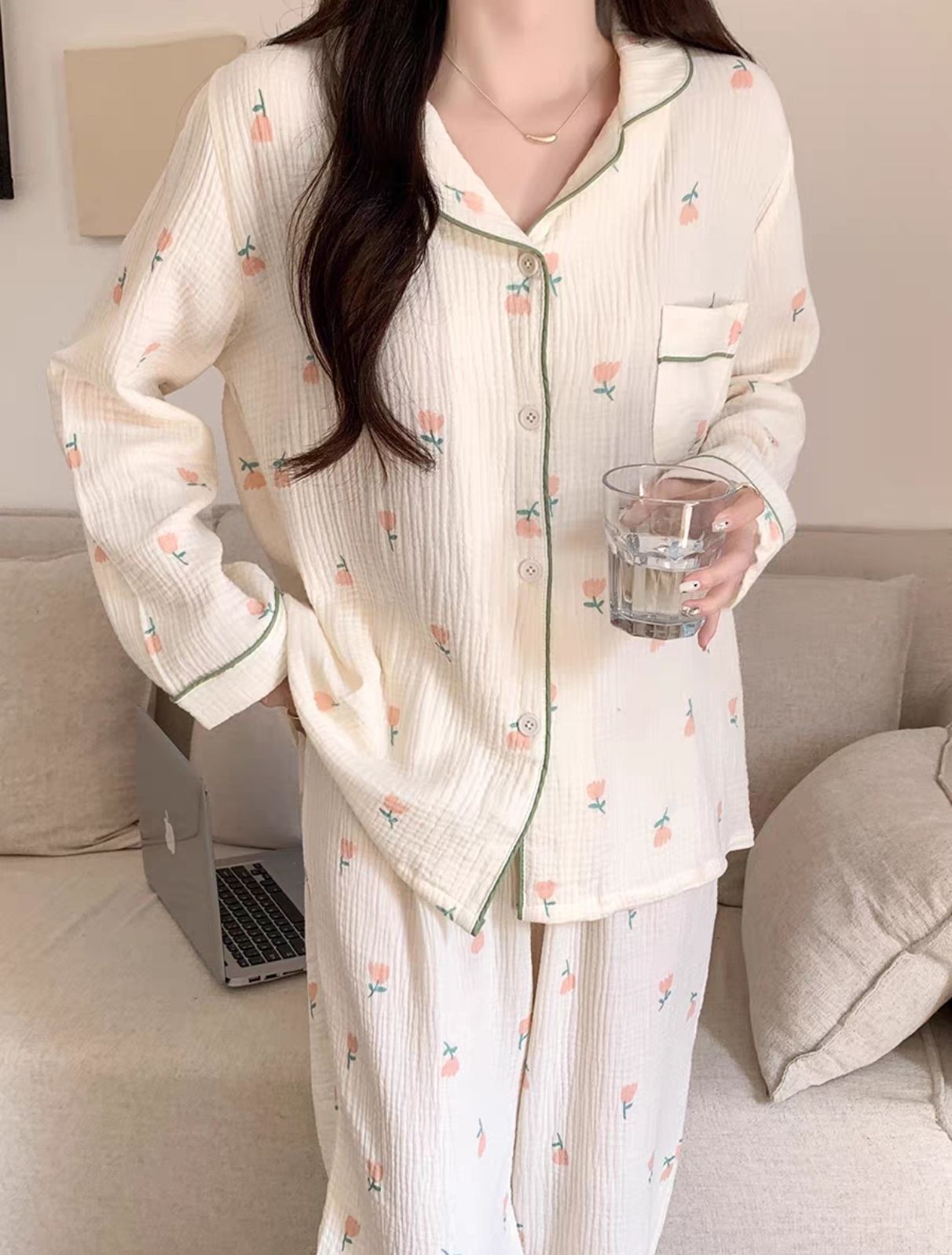 Tulip long sleeves pajama set_2