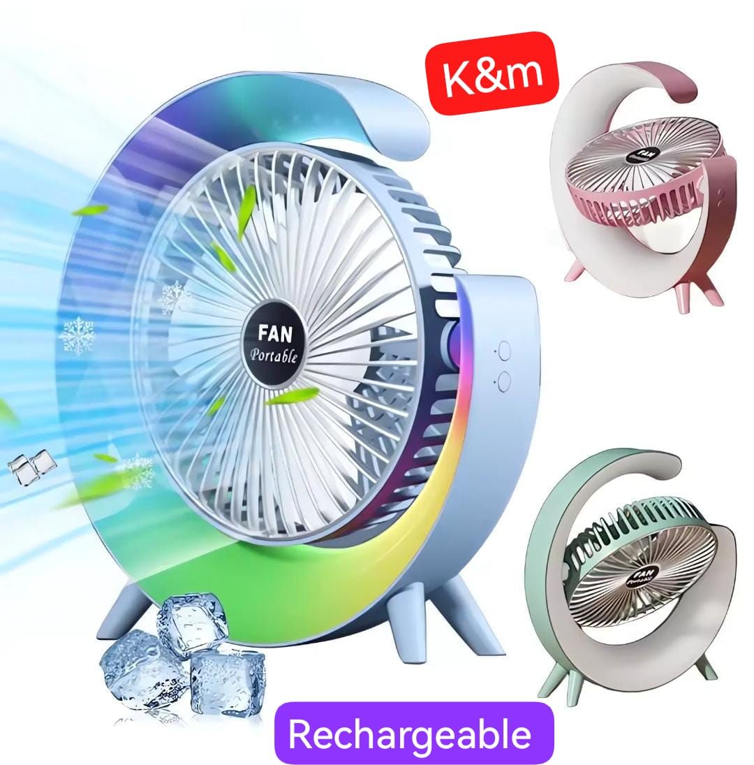 Rechargeable Desktop Fan – Portable, Quiet & Efficient Cooling_0