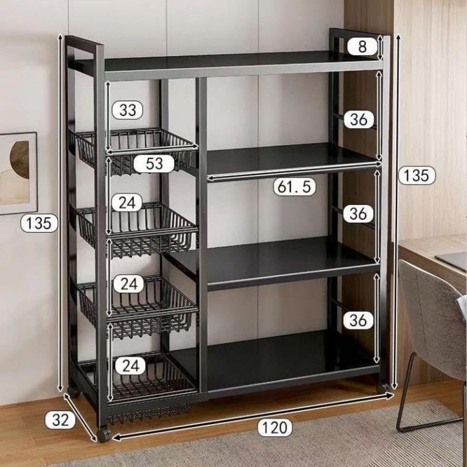 4 Tier kitchen storage microwave rack_3