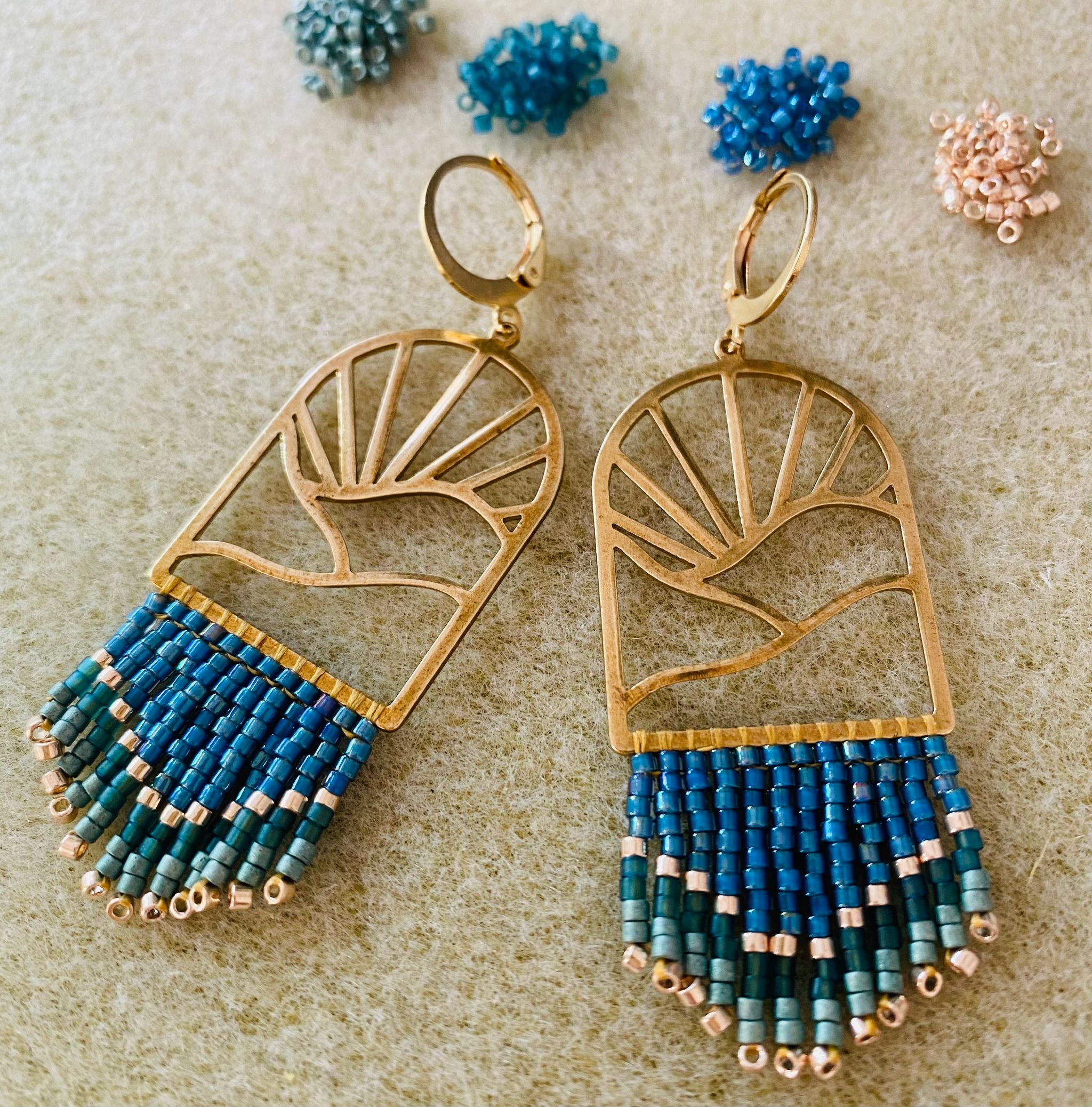 Gold Mountain Sunrise Earrings _0