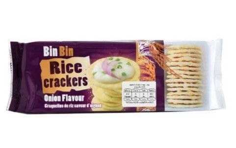 Bin Bin Rice Crackers Onion Flavour 100gn_1