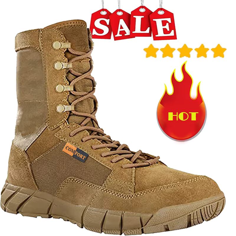 Lightweight Man Tactical Boots Combat Anti-Collision _0