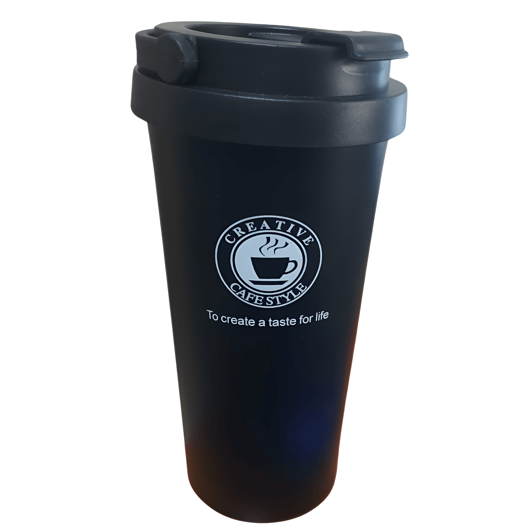 Creative Cafe Style Insulated Coffee Mug with Spill-Proof Lid_1