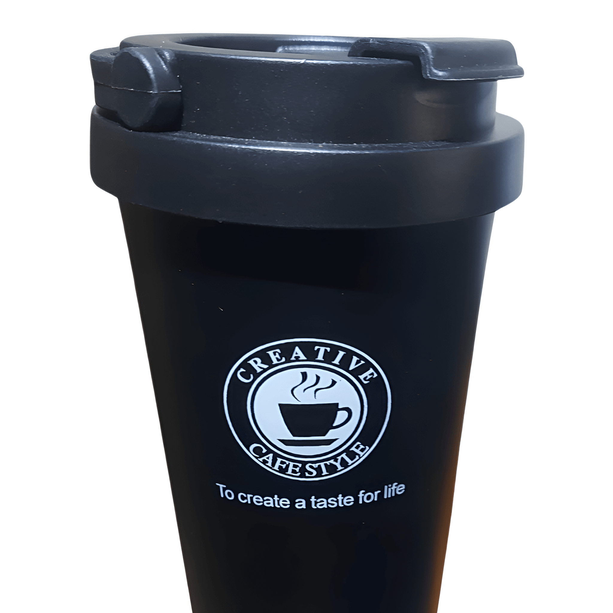 Creative Cafe Style Insulated Coffee Mug with Spill-Proof Lid_2