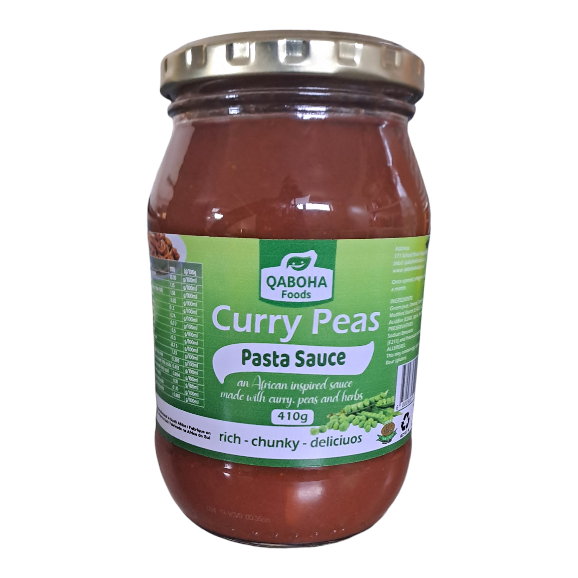 CURRY PEAS pasta sauce 410g _0