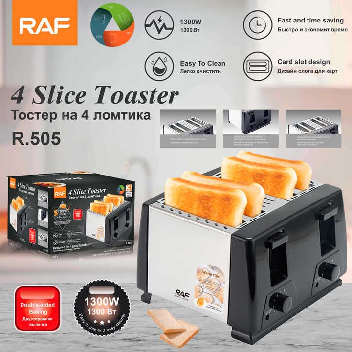 4 Slice Bread Toaster |RAF .505, 1300W_2