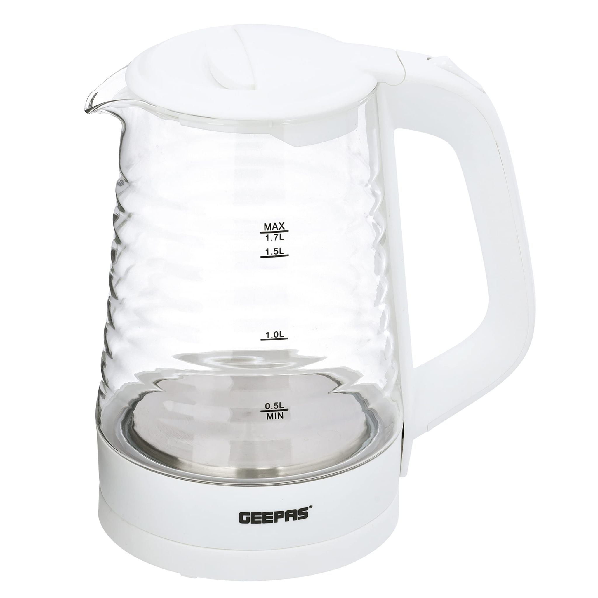 Geepas 1.7 L Electric Glass Kettle- GK9902N| 360-Degrees Rotation, Light Indicator and Automatic Cut-Off_6