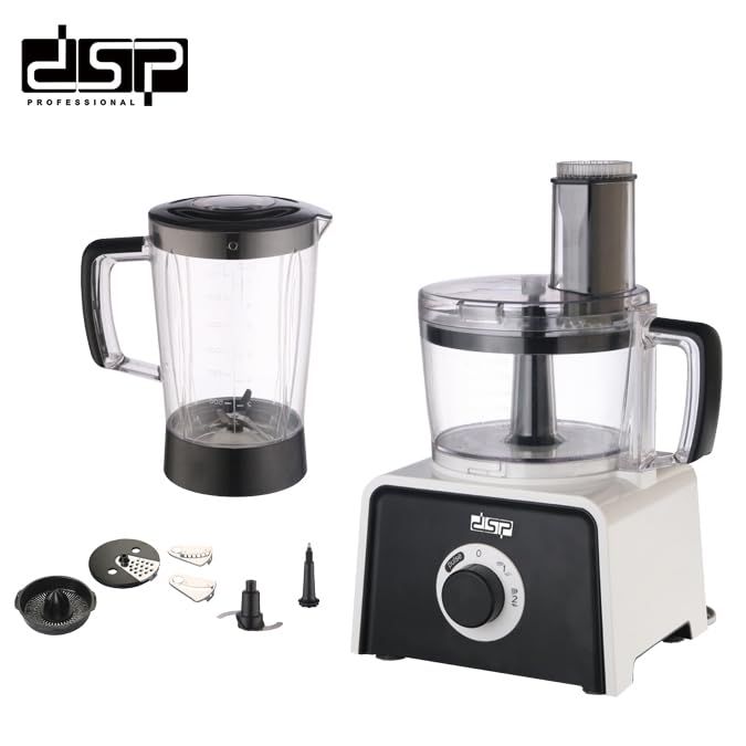 DSP KJ3002 7 in 1 Food Processor with 600W,with double safety lock protection,_4