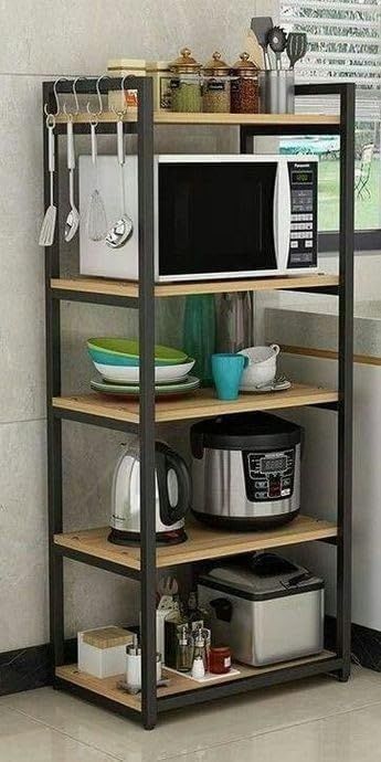 Multipurpose Wall Shelf | Multipurpose Storage Shelves and Display Organizer with Utility Storage | 5 Tier Table Open Shelf,_4