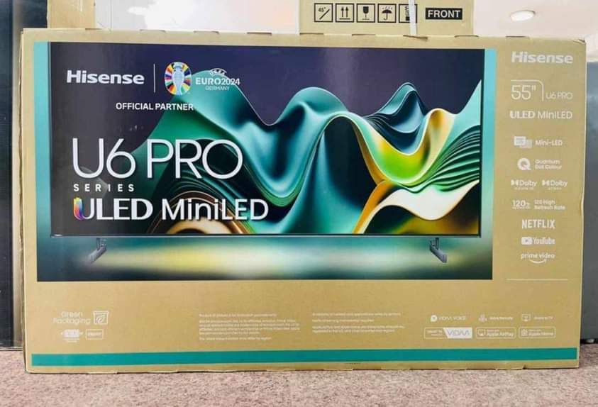 Hisense 55-inch U6N Pro Mini-LED ULED 4K VIDAA Smart TV; Quantum Dot Colour, 120Hz Refresh Rate, Game Mode PLUS, Dolby Vision & Atmos, Local Dimming Pro, Frameless Design_2