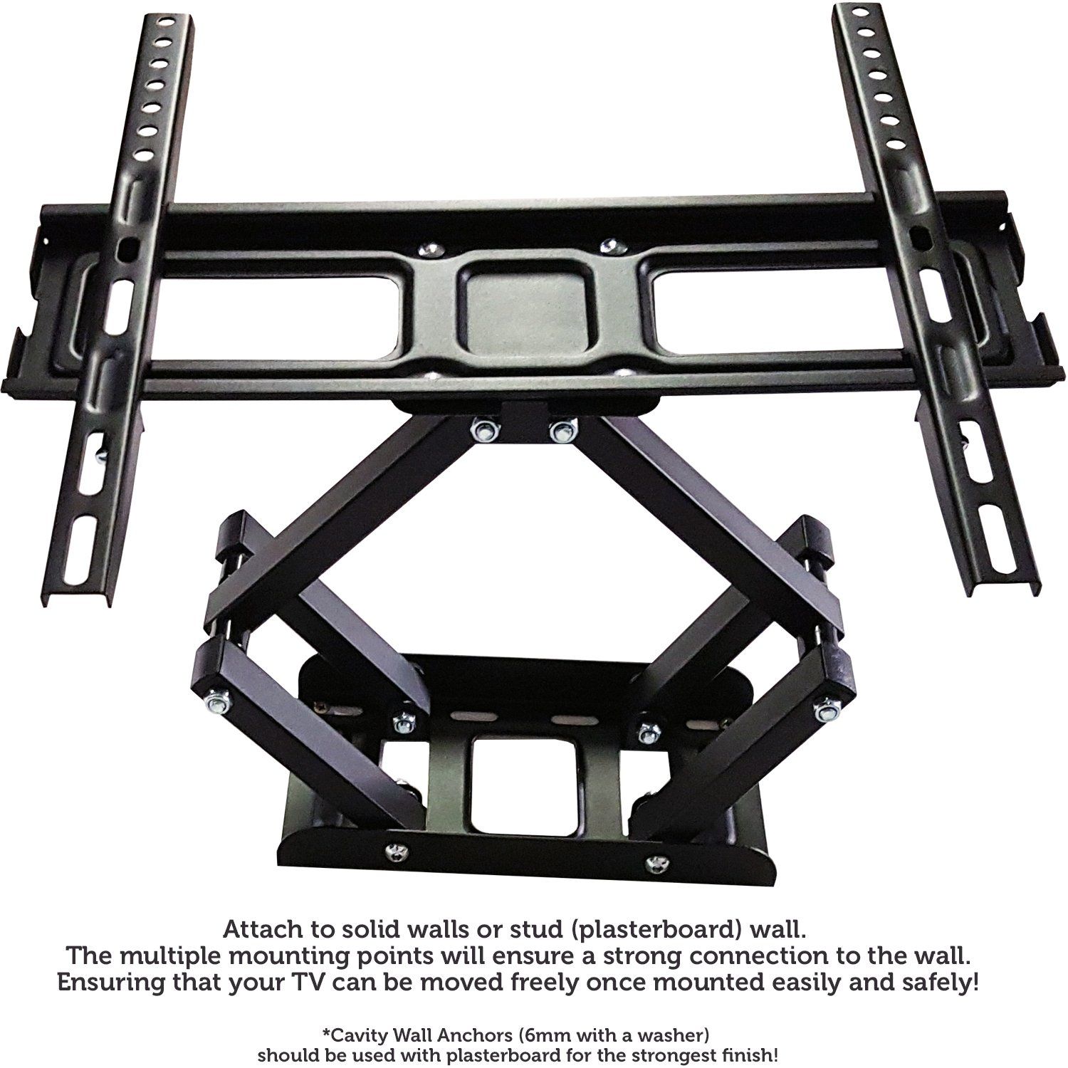 23” - 56” Compact DUAL ARM Full Motion TV Wall Bracket –Adjustable Articulating Cantilever Tilting / Moving Screen Mount Solid / Plasterboard (Stud)– 36”, 40”, 42”, 43”, 49” & 55” Pull Out Television_2