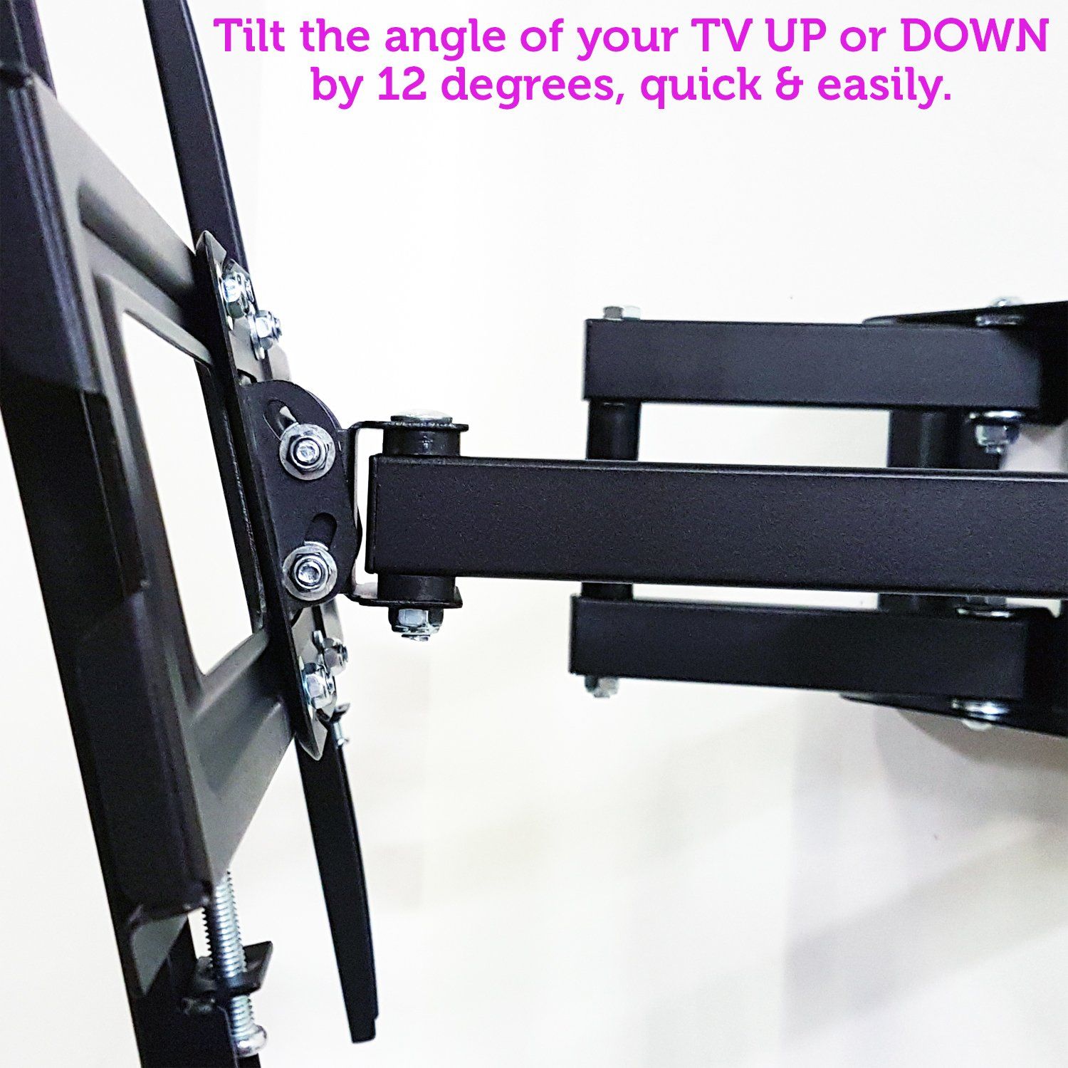 23” - 56” Compact DUAL ARM Full Motion TV Wall Bracket –Adjustable Articulating Cantilever Tilting / Moving Screen Mount Solid / Plasterboard (Stud)– 36”, 40”, 42”, 43”, 49” & 55” Pull Out Television_3