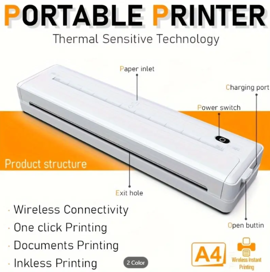 Compact Wireless Wi-Fi Thermal Printer Rechargeable_0