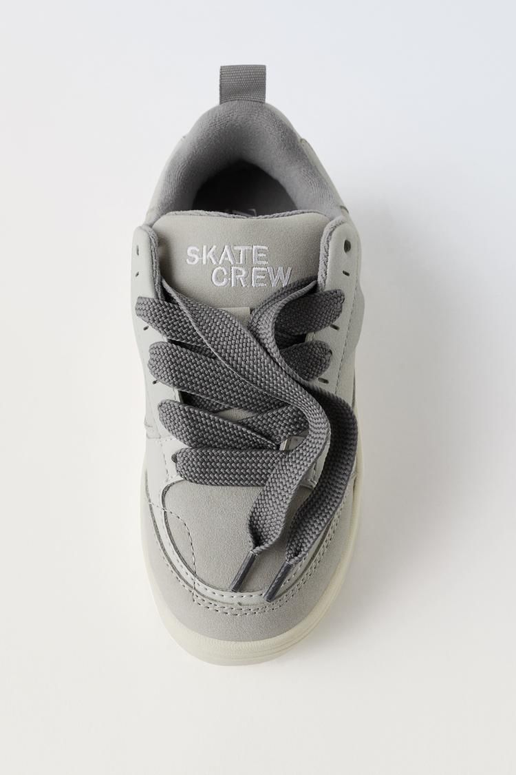 SNEAKERS DE SKATE À SEMELLE ÉPAISSE EN CUIR_2