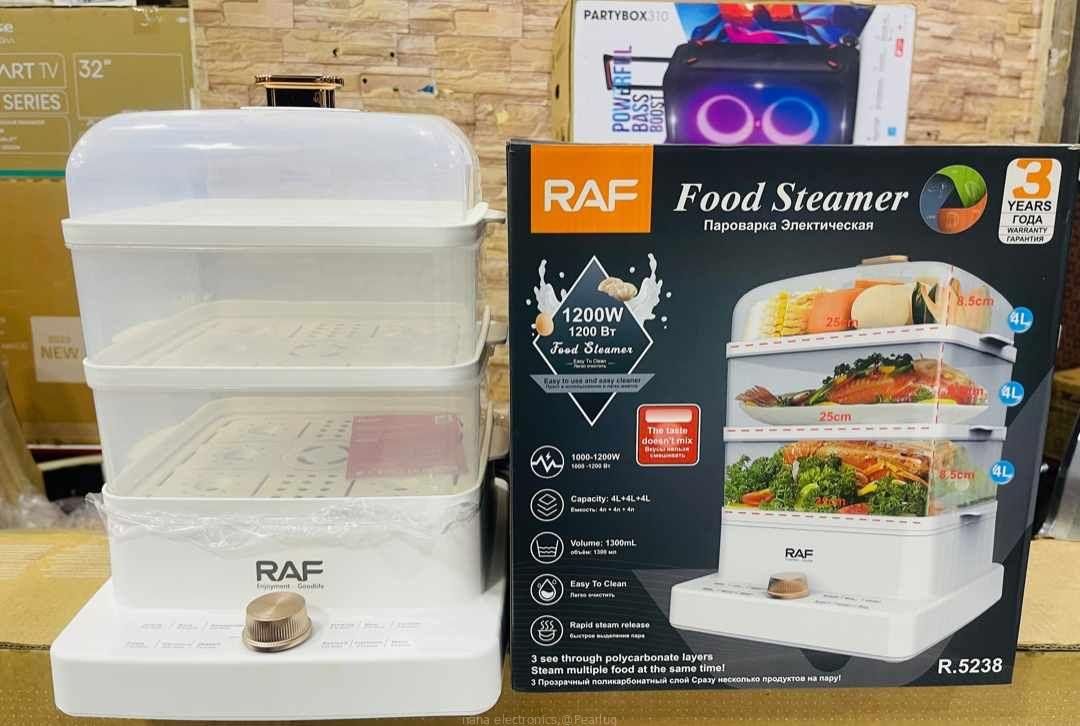 RAF 3 Tier Electric Food Cooking Steamer Pot With Display, Timer Fuction_2