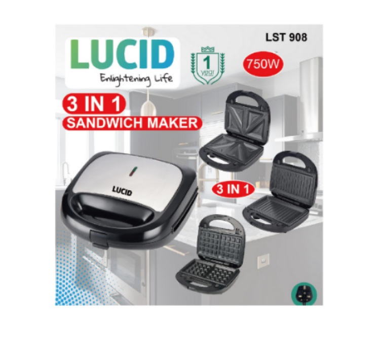 LUCID 2 Slice 3 in 1  Sandwich/Grill/Wafer maker_0