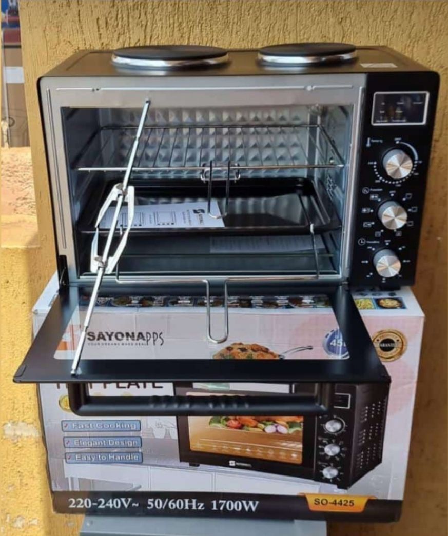 Sayona Electric Oven 45 Litres| SO-4425| Sayona 45 Litres SO4425 Electric Oven With Hotplates_1