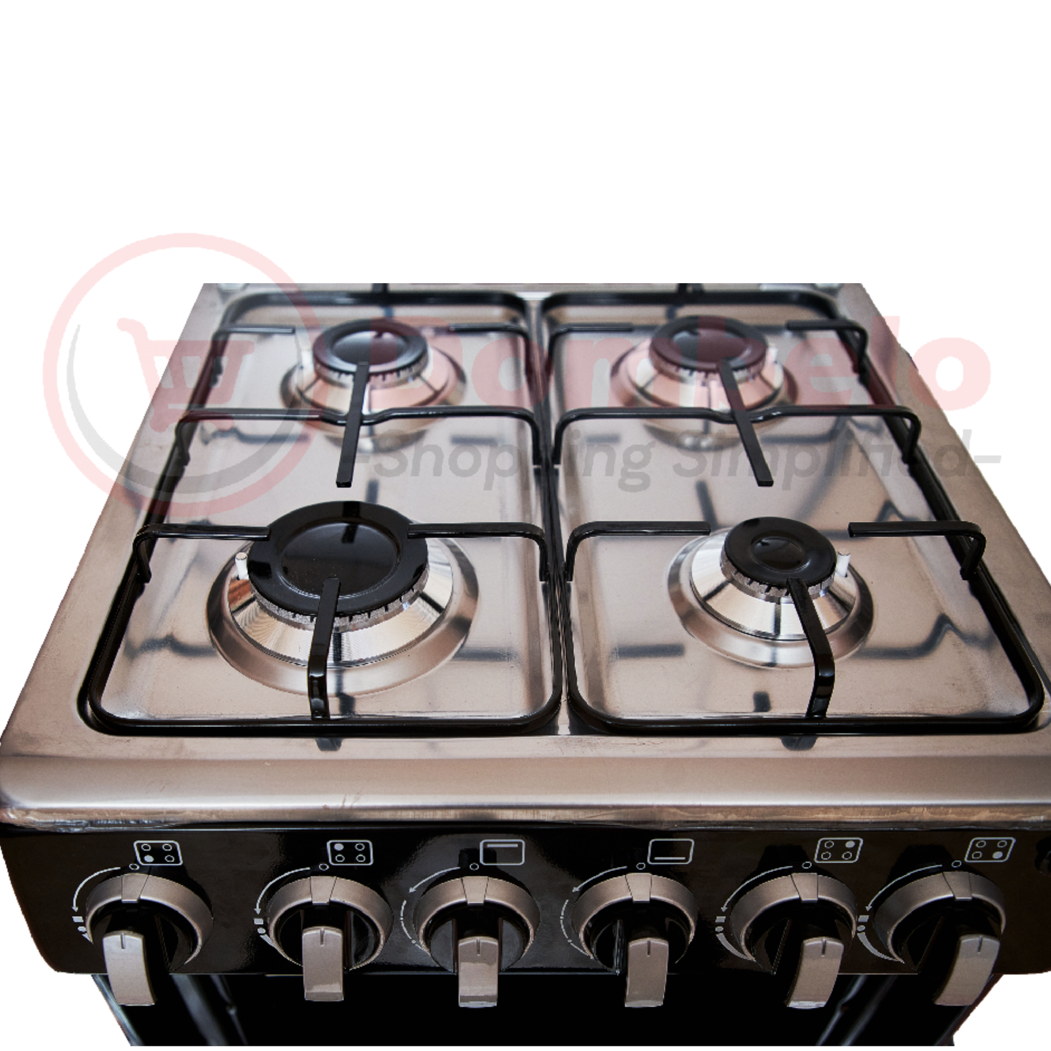 Original Style 50x50cm Full Gas Cooker Electric Oven Black_1