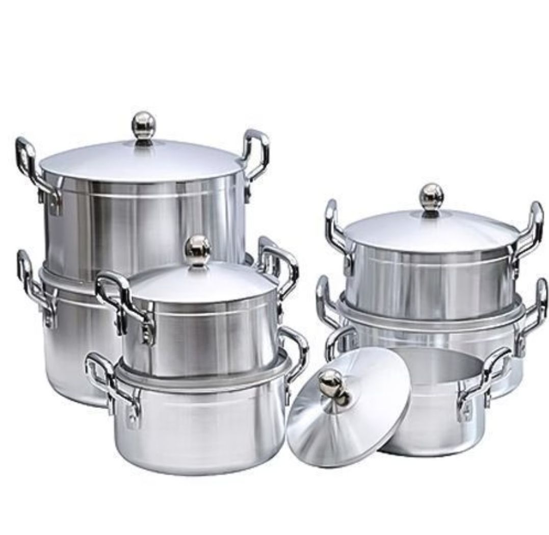 Tornado 7 Piece Heavy Stainless Steel Saucepans/Cookware – Silver_2