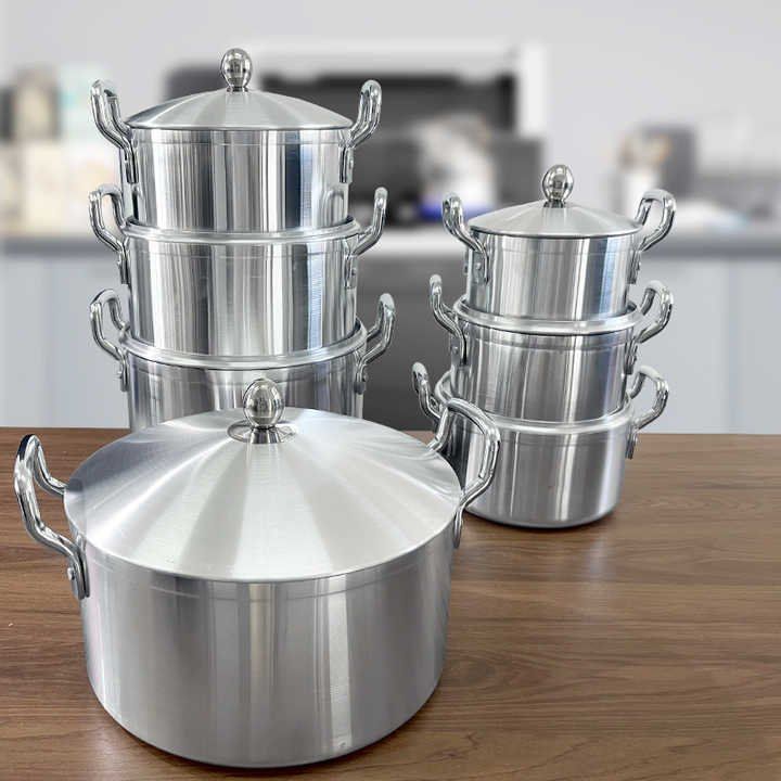 Tornado 7 Piece Heavy Stainless Steel Saucepans/Cookware – Silver_1