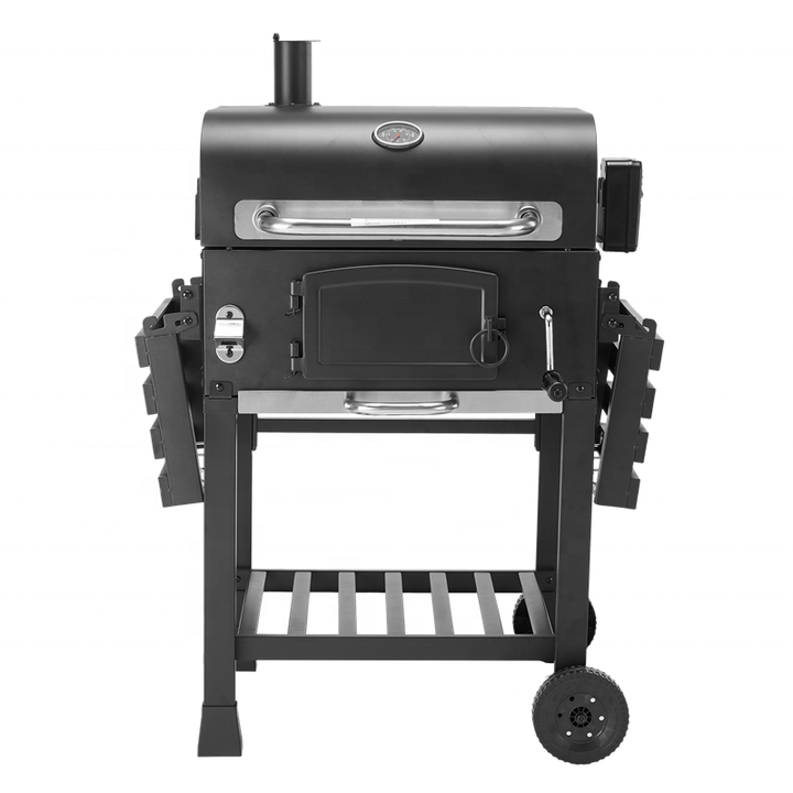 Outdoor Barbecue Stove Home villa courtyard charcoal grill 5-10 people generous stove BBQ Black AE_4