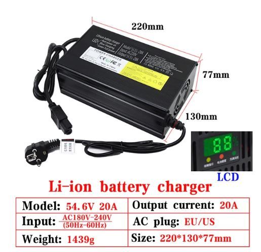 54.6vDC 20Amp 13S Intelligent Lithium-Ion Battery Charger_0