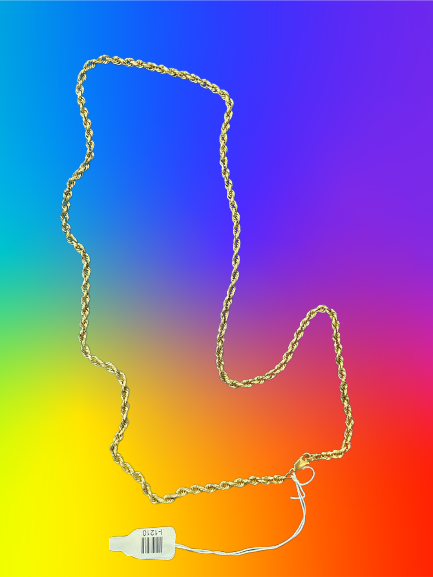 14k Yellow Gold Rope Chain, 24 inch , _0