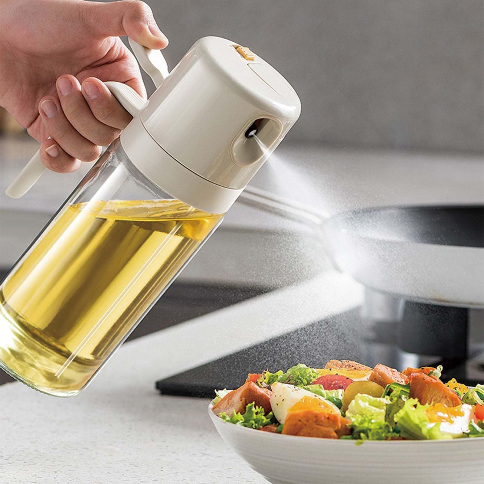 Oil sprayer, oil spray bottle, oil sprayer 2-in-1 oil spray bottle with pouring and spray function, transparent glass oil spray for cooking, professional oil spray bottle for cooking, salad, grill,_4