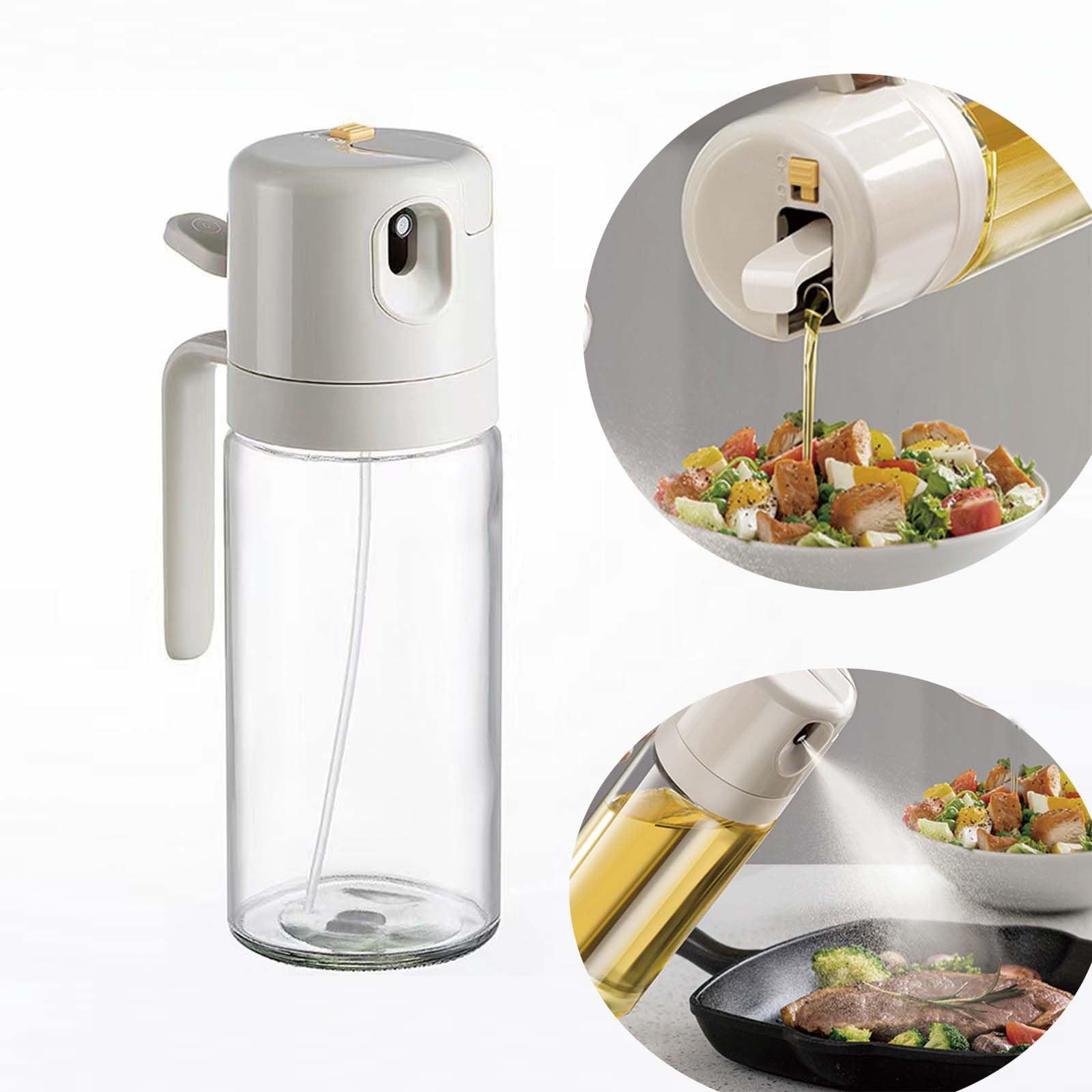 Oil sprayer, oil spray bottle, oil sprayer 2-in-1 oil spray bottle with pouring and spray function, transparent glass oil spray for cooking, professional oil spray bottle for cooking, salad, grill,_5