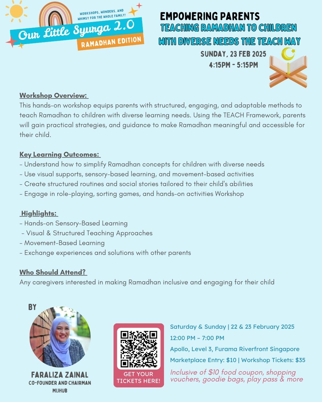 OUR LITTLE SYURGA 2.0 | WORKSHOP: EMPOWERING PARENTS: TEACHING RAMADHAN TO CHILDREN WITH DIVERSE NEEDS THE TEACH WAY | 23 FEB 2025, 4.15 PM_1