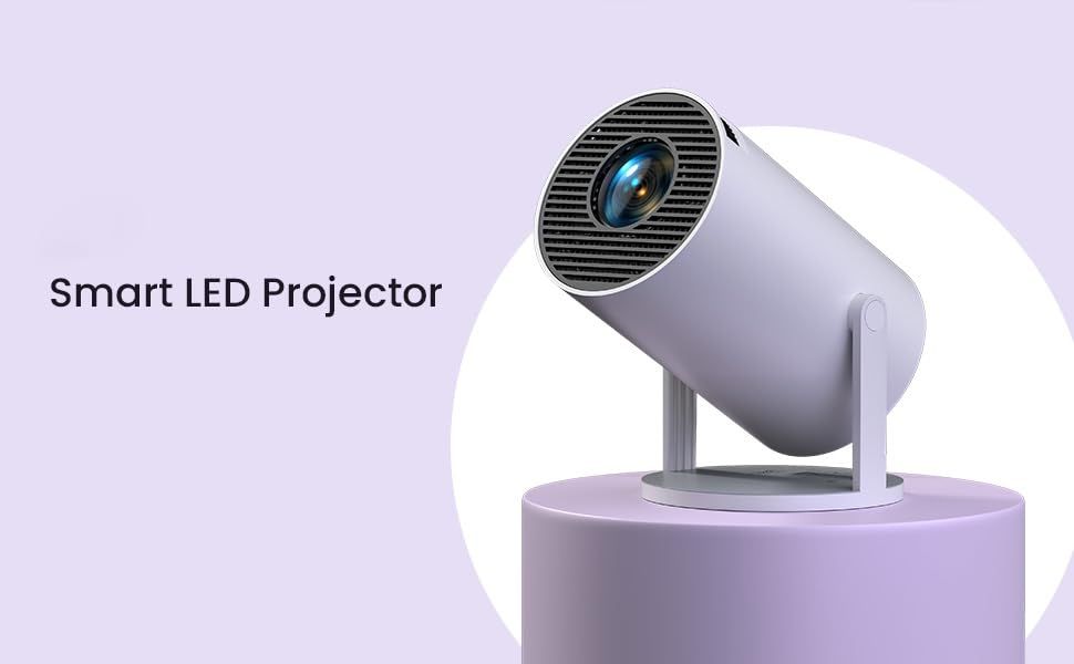 Smart LED Projector with 720p HD Resolution, Rotatable Design, Built-in Streaming Apps (Netflix, Prime Video, Hotstar), 2000 Lumens, Screen Mirroring, 3 Watts Speaker (White)_5