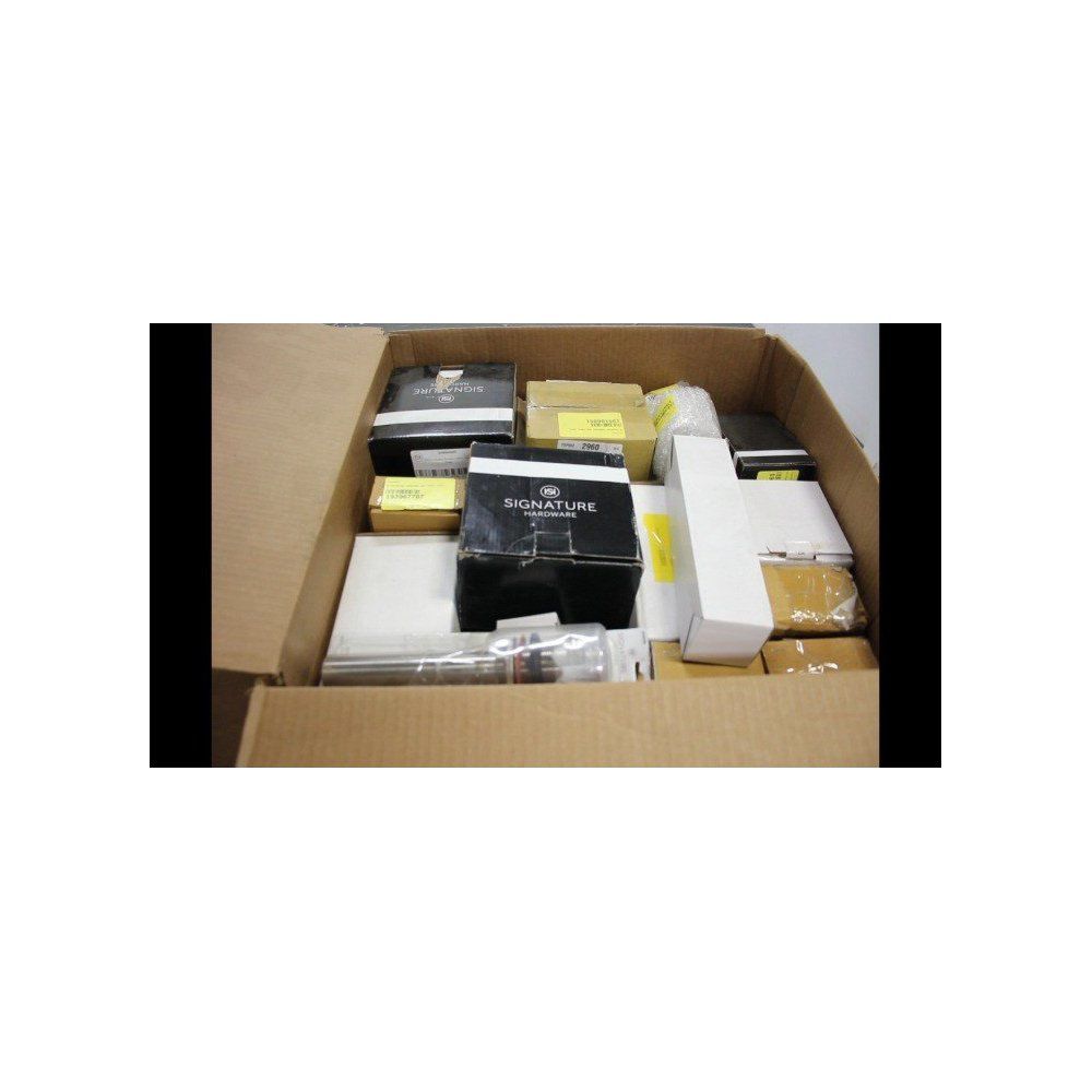 7 Parcel Boxes – 268 Pcs – Hardware – Untested Customer Returns – Signature Hardware, Miseno – Signature Hardware_2