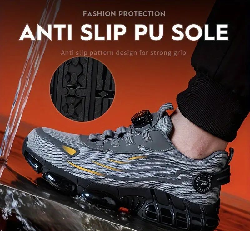 Men's Steel Toe & Puncture-Proof Work Boots - _3