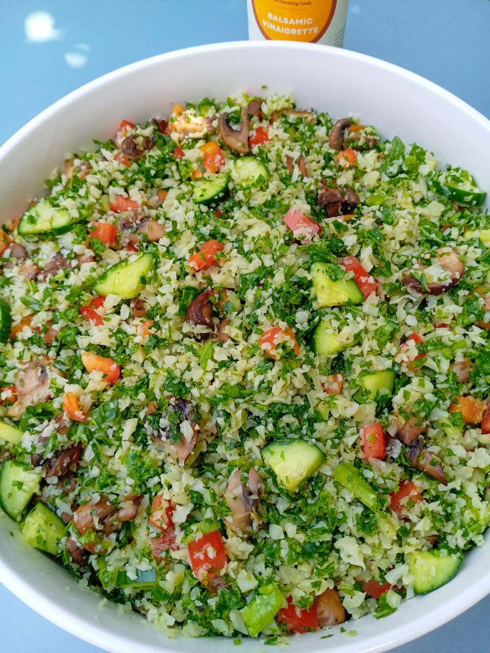 Cauliflower Rice, Mushroom and Kale Salad_0