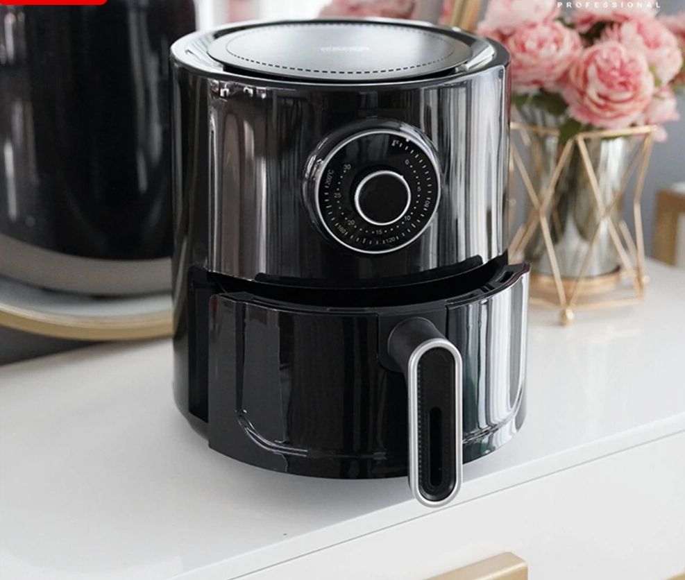 DSP KB2109 1350W 3.5L Air Fryer Oil Free 360° Hot Air Circulation Hot Oven Cooker with Double Knob Non-stick Basket Design_2