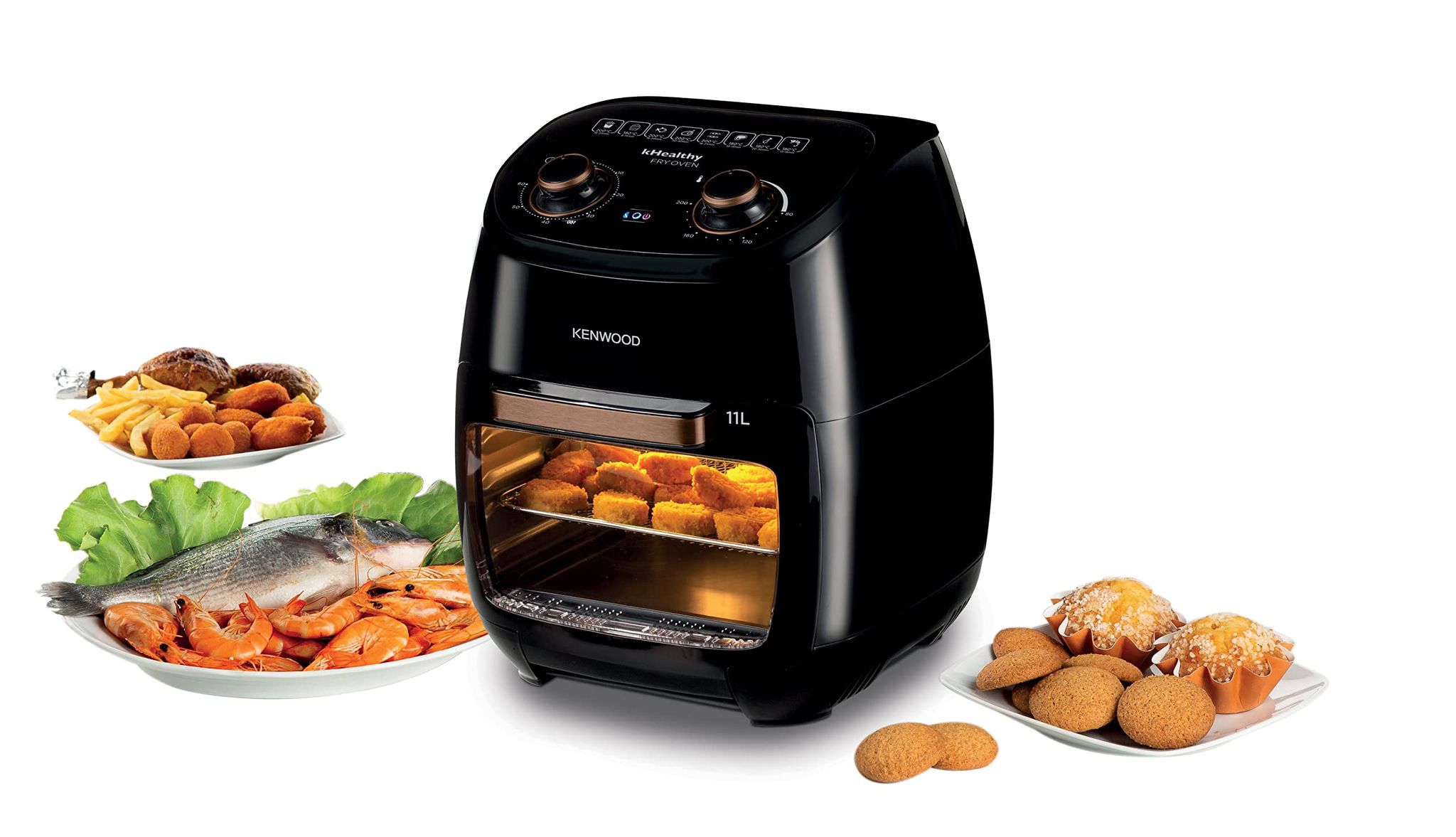 Kenwood K-Healthy Fry Air Fryer + Oven, model HFP90, with a capacity of 11 liters. 2000W_1