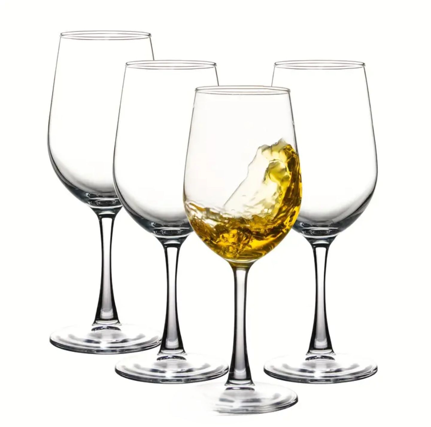 Restaurantware  6 pieces Wine glasses,  Heavy-Duty Stemmed Wine Glasses - Dishwashable, Shatterproof, Clear Polycarbonate Wine Glasses, For All Kinds Of Beverages_1