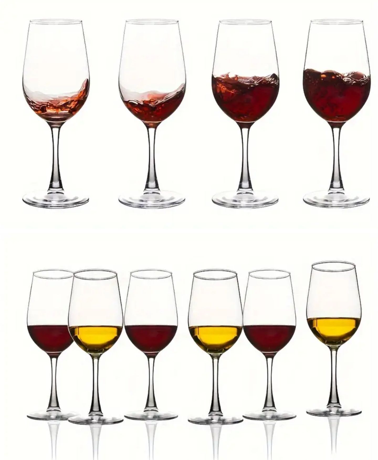 Restaurantware  6 pieces Wine glasses,  Heavy-Duty Stemmed Wine Glasses - Dishwashable, Shatterproof, Clear Polycarbonate Wine Glasses, For All Kinds Of Beverages_10