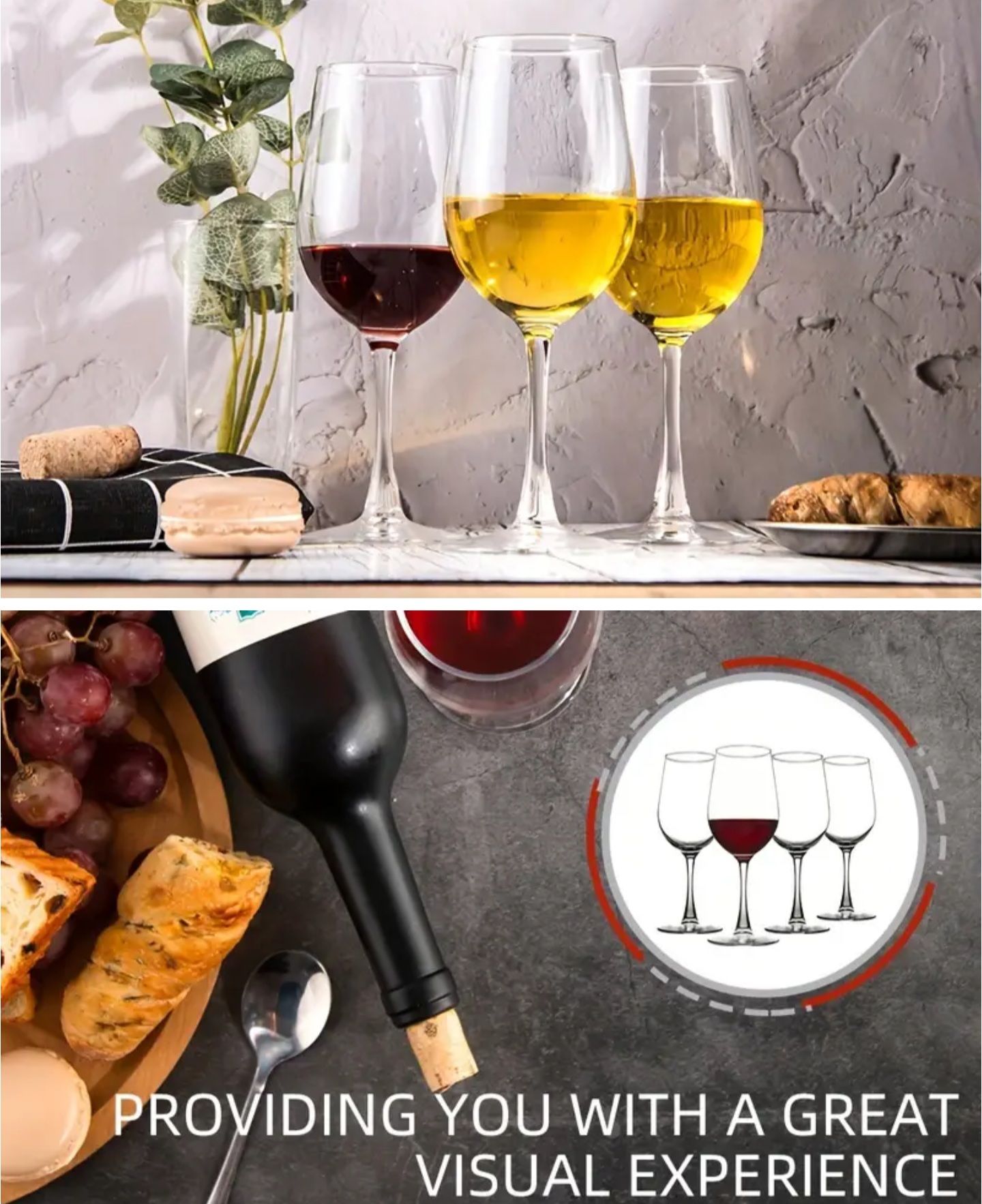 Restaurantware  6 pieces Wine glasses,  Heavy-Duty Stemmed Wine Glasses - Dishwashable, Shatterproof, Clear Polycarbonate Wine Glasses, For All Kinds Of Beverages_9