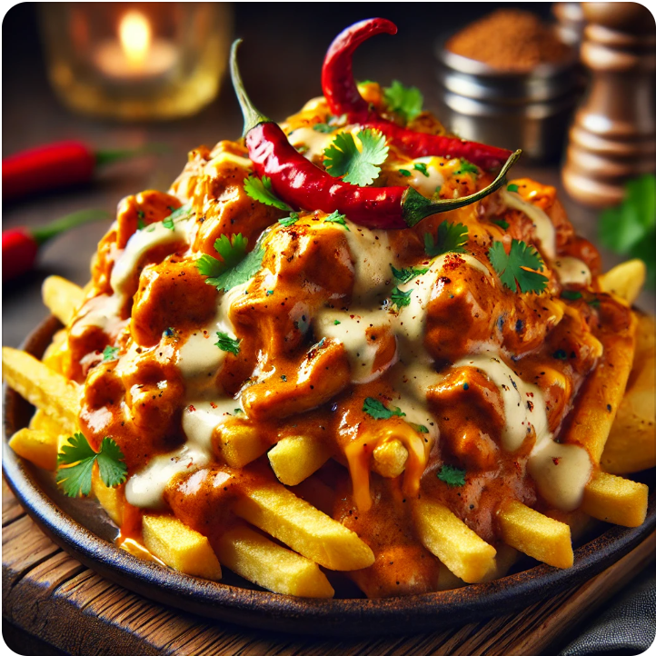 Curry Chicken Loaded Fries 🍛🔥🍗🍟  _0