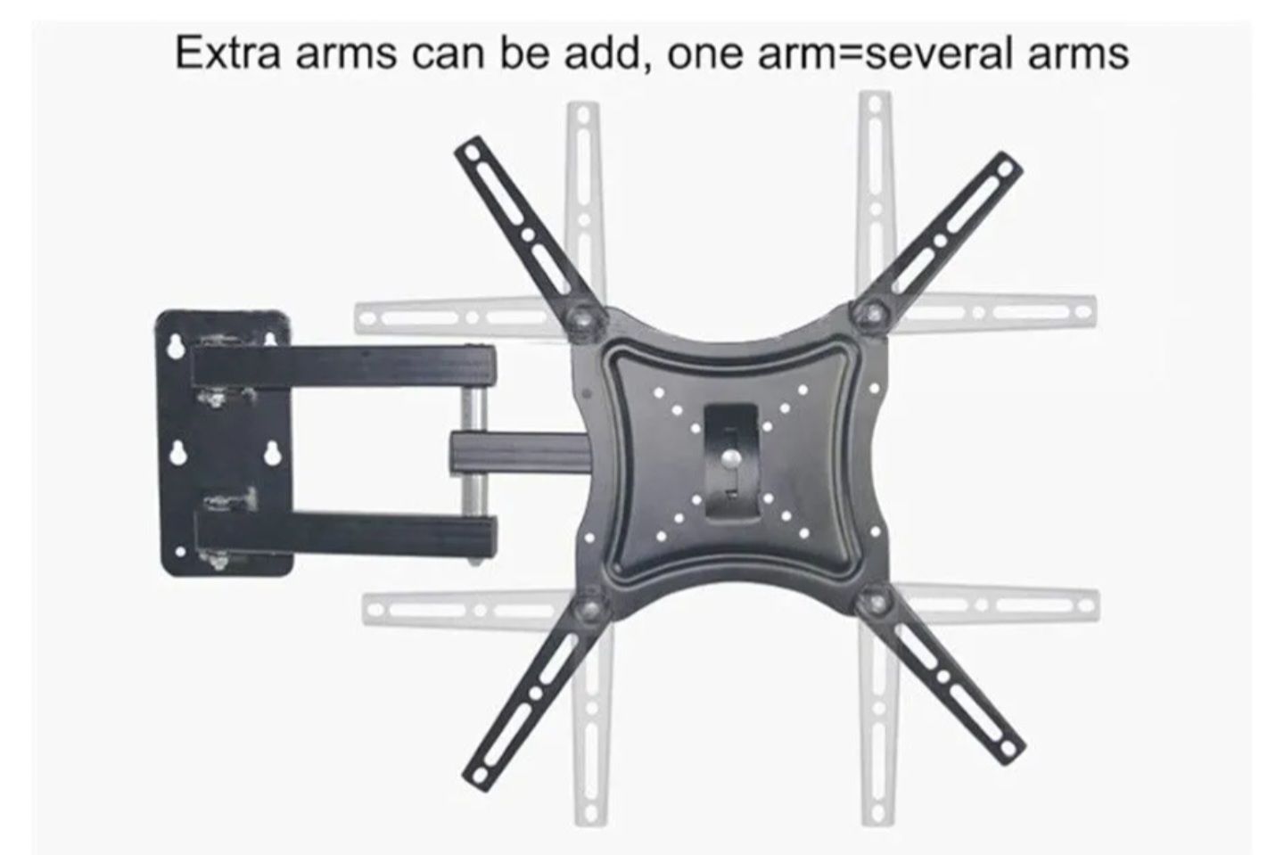 Retractable TV Wall Mount Full Motion Bracket Wall Stand Adjustable Mount Arm Fit for Plasma Flat LED TV 16"-60" _7