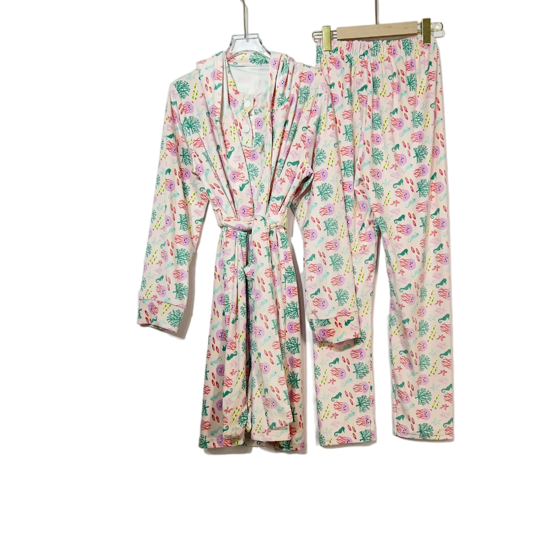 Velvet Prints Robe Women Pijama_0