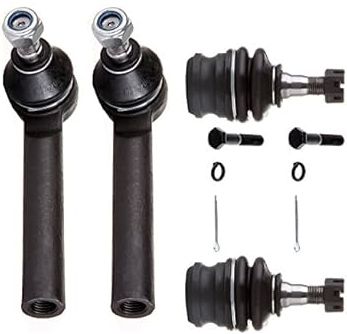  Set of 4, Front Outer Tie Rod End, Lower Ball Joint,_0