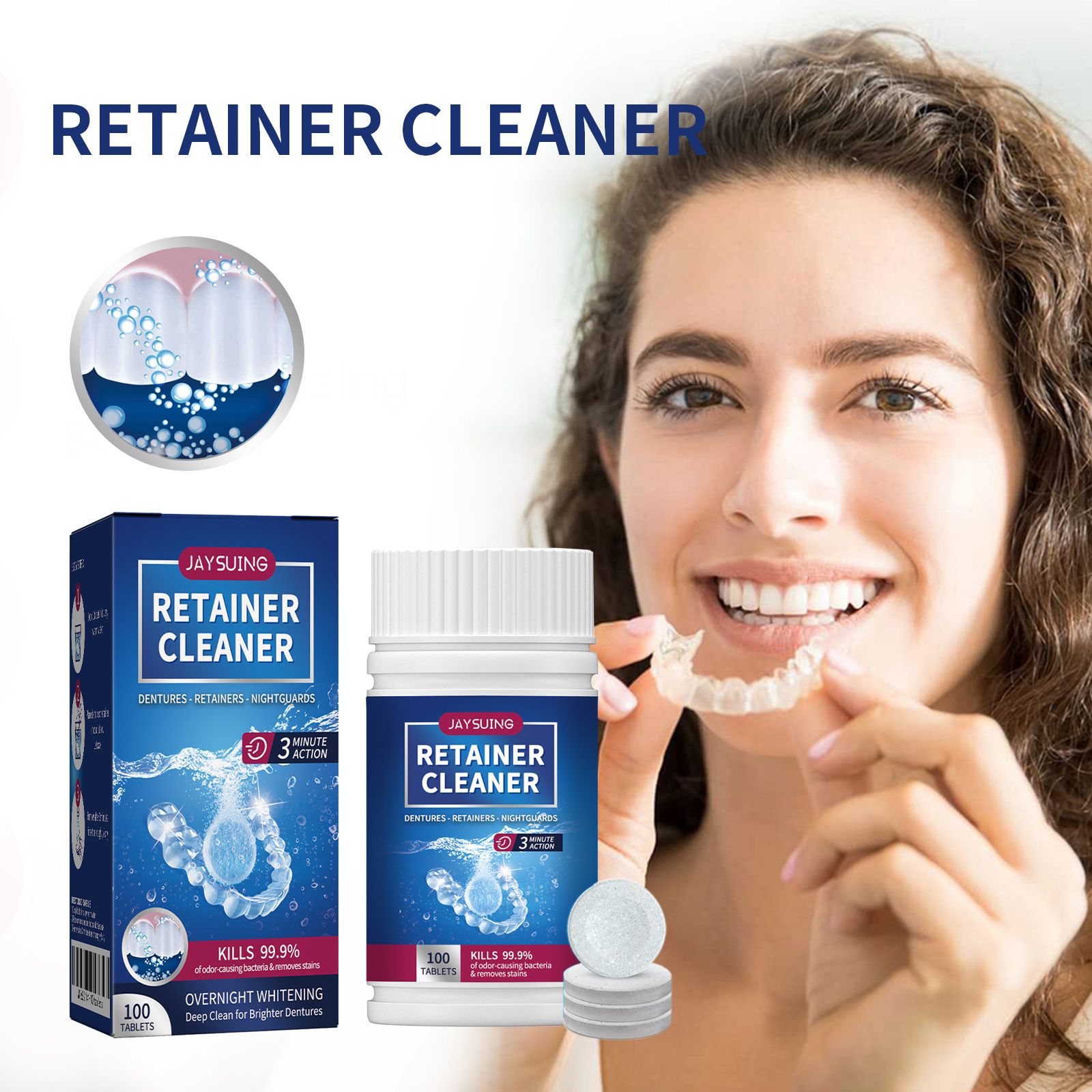 JaySuing Retainer Cleaner – Deep Micro-Cleaning for Dentures & Retainers_1